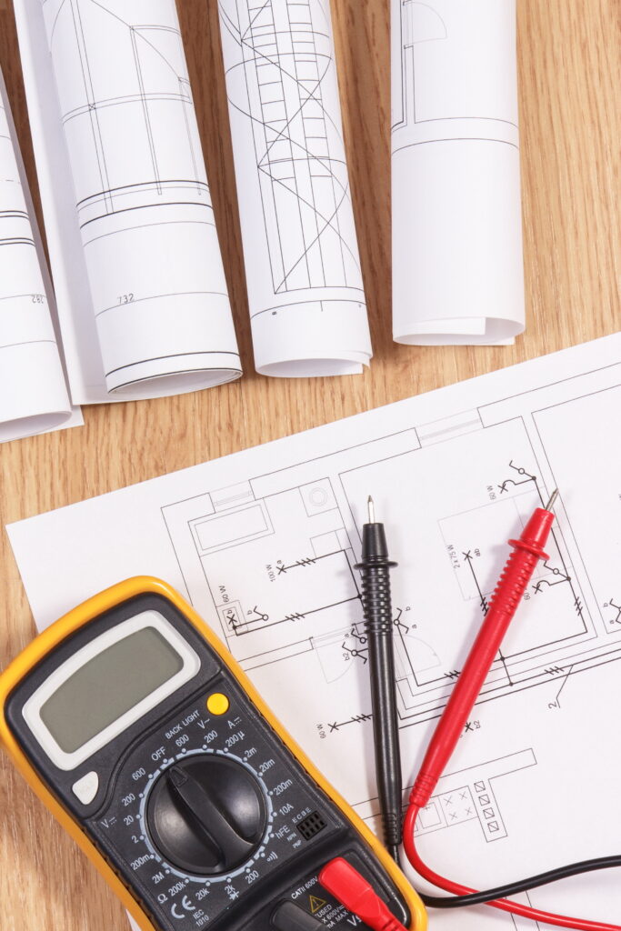 Electrician Sunshine Coast - electrical drawings and tools